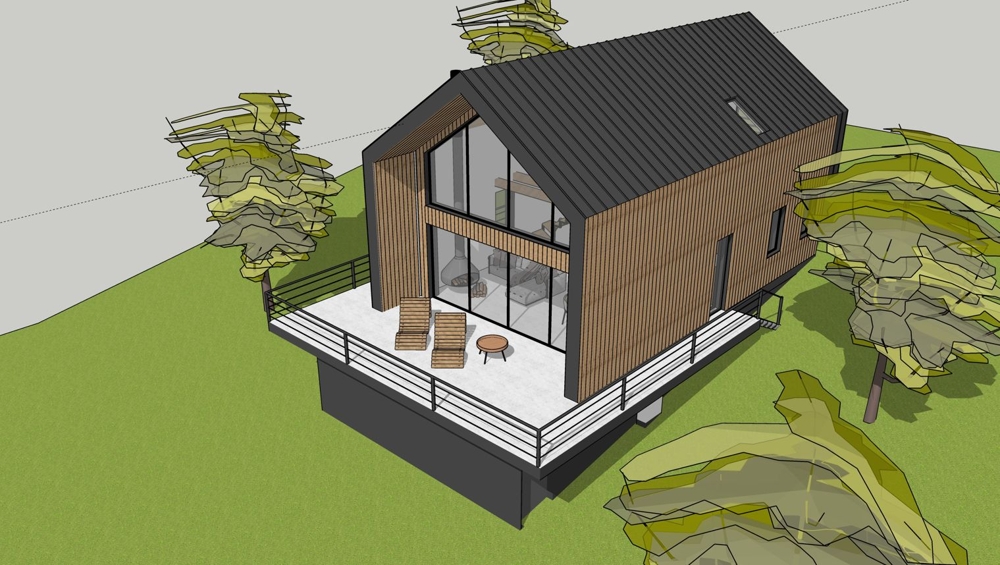 widok na model budynku