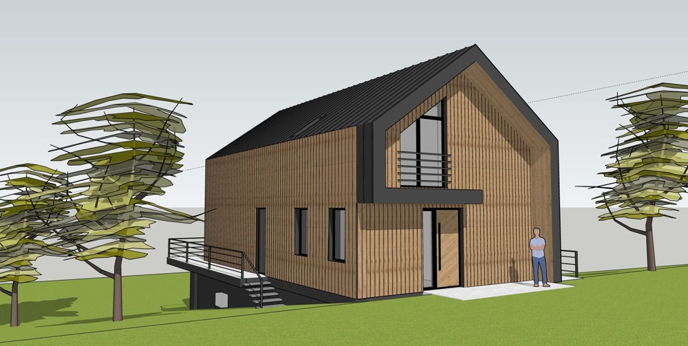 widok na model budynku