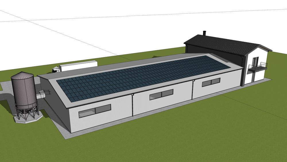 Model budynku - kompleks produkcyjny, który nie tylko odpowiada na bieżące potrzeby przedsiębiorstwa, ale również tworzy przestrzeń umożliwiającą jego dalszy rozwój i zwiększanie potencjału produkcyjnego w przyszłości.